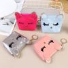 Mini Cute Cat Wallet Keychain Cartoon Lipstick Bag Fashion Earphone Keys Storage Bags Zipper Coin Purse Pendant Girls Gift