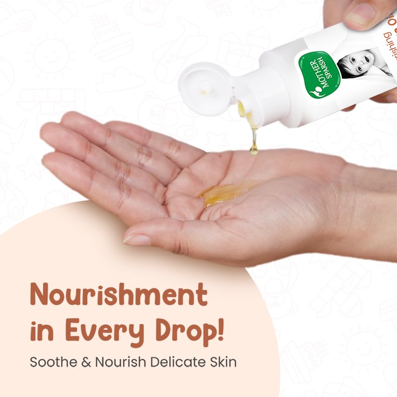 Mother Sparsh Nourishing Baby Massage Oil -100ml | With Almond & Avocado Oil | Non Sticky & Moisturizing Baby Oil for New Born