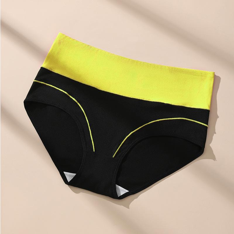 Milk Silk Fashion Contrasting Color Women'S Underwear Briefs High Waist Large Size Loose Underwear Briefs Women