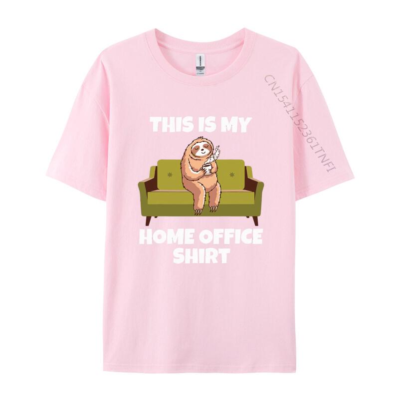 This Is My Homeoffice Sloth Pajamas Home T Shirt Unisexs Cotton Oversized Print T Shirts Streetwear Tshirt Tee Tops