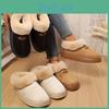Couples With Boots Large Snow Fur Mouth And Thick Sole For Anti Slip Ultra Soft Onepiece Toe Cover Fashionable Home Indoor And Outdoor Slippers