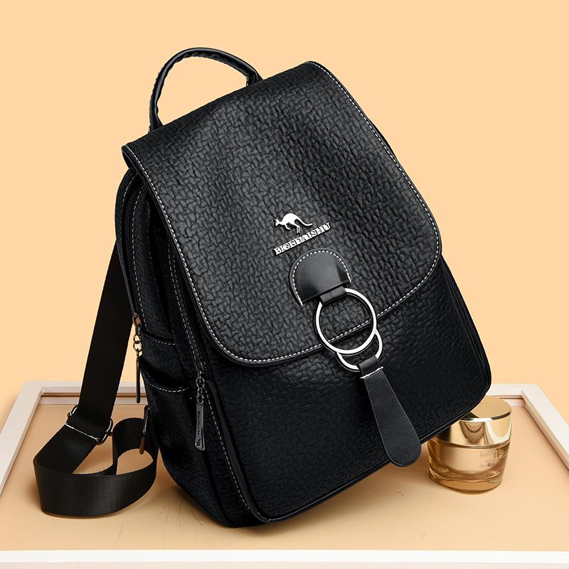 Women's New Korean Style Fashion Anti-theft Travel Backpack High-end Feeling One Bag Multi-purpose Lightweight School Bag