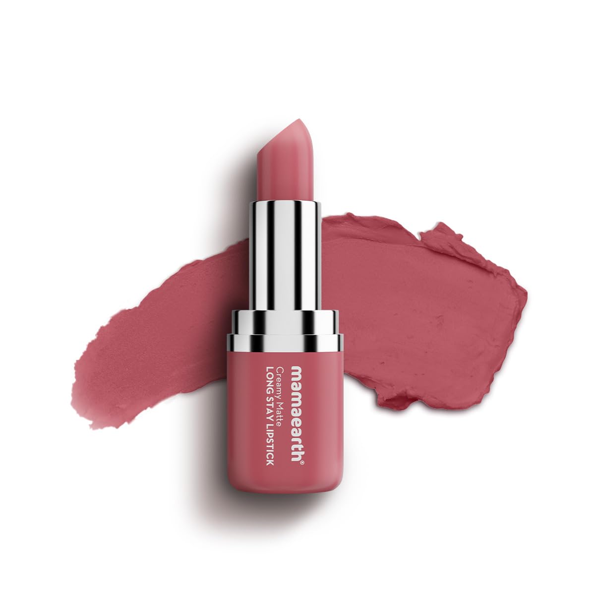 

Mamaearth Creamy Matte Long Stay Lipstick 4.2g Rose Nude Hydrating Intense Color Payoff 8-Hour Wear
