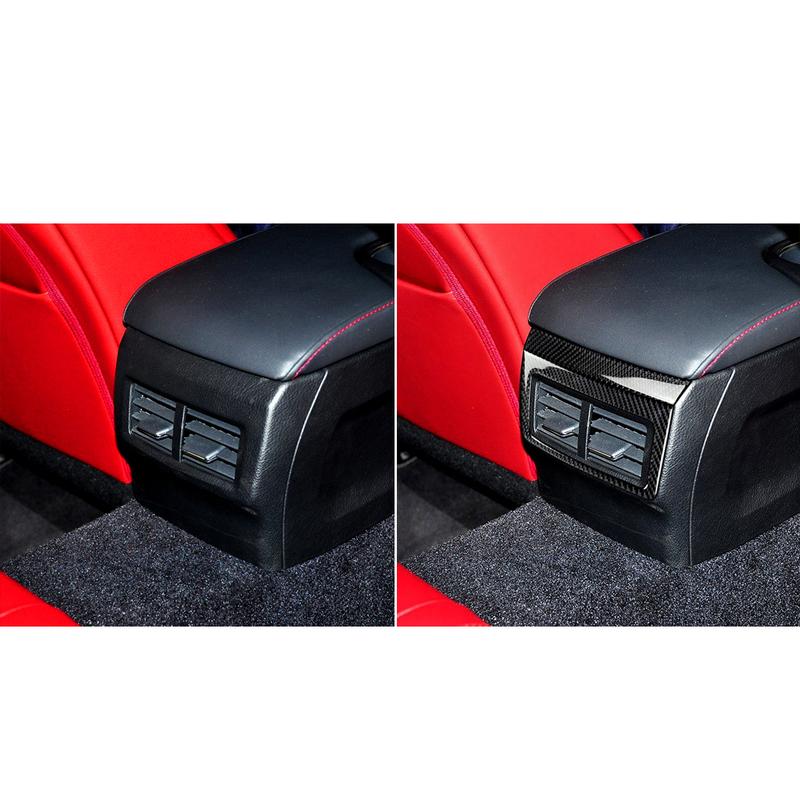 Carbon Fiber Car Accessories Rear Center Air Vent Modified Interior Cover Sticker Trim For Lexus IS250 IS350 300H 2013-