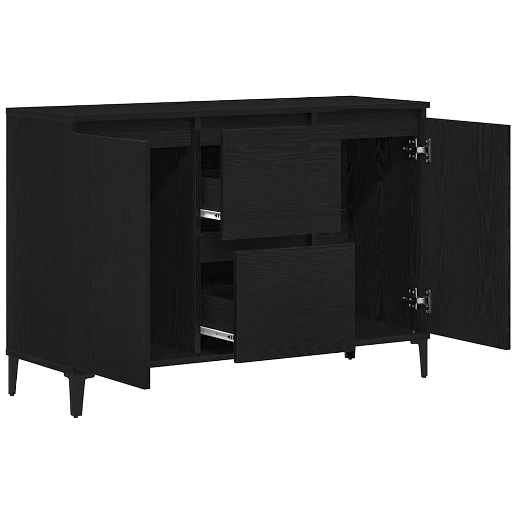 Sideboard in Black Oak Look 104 x 35 x 70 cm Engineered Wood