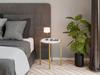 Modern Round Nightstand 35X35X46 Cm Metal Gold
