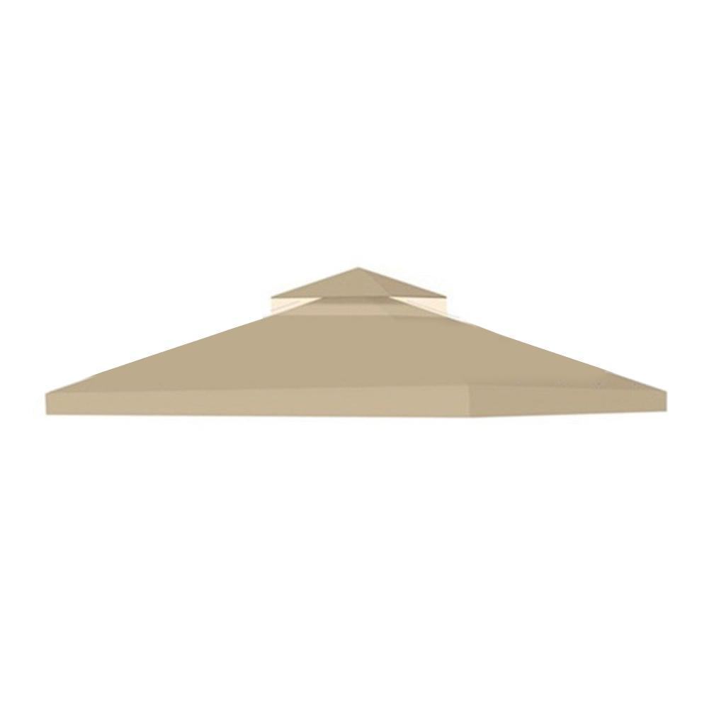 10x10 Ft Outdoor Canopy Cover Replacement for Patio Pergola Featuring Two Tier Structure Dirt Resistance and UV Protection