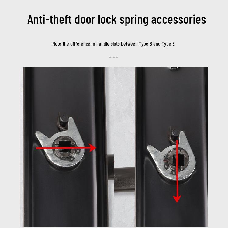 Universal Anti-Theft Door Lock Handle with Double Quick Return Spring