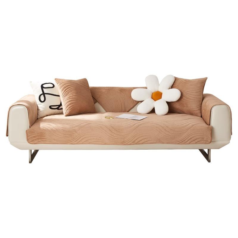 Plush Sofa Cushion Thickened Non-Slip Winter Minimalist Modern High-End Bunny Cashmere Cushion Sofa Cover Cloth Cover Cover