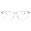 Full Rim Square Transparent Purple Smartbuy Collection Leonidas Cp124d Fashion Unisex Eyeglasses