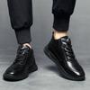 Men's Shoes 2025 New Trend Breathable Shoes Men's Leather Shoes Autumn and Winter Velvet Casual Shoes 2025