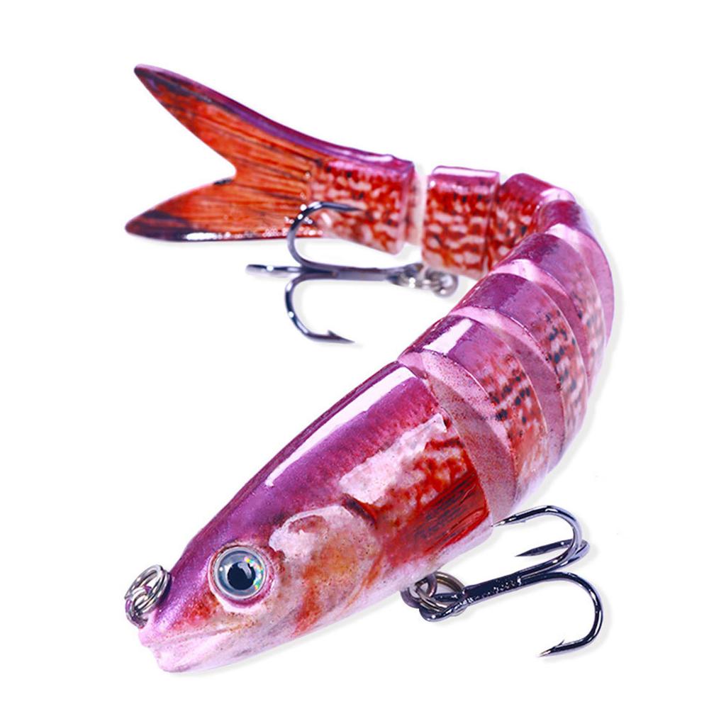 18g Multi Jointed Swimbaits 13.4cm Fishing Lure 8 Segment Artificial Hard Bait Bionic Swimming Lures with Hook for Bass