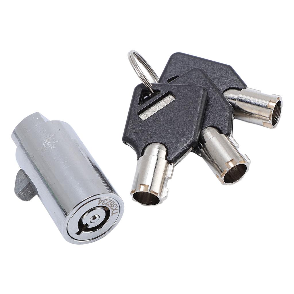 Vending Machine Lock and 3 Key Zinc Alloy Anti Theft Tubular Key Lock for Vending Machine Safe