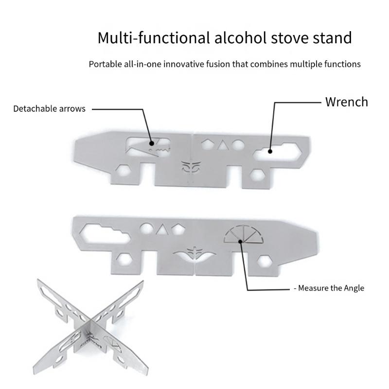 Portable Heat Resistant Alcohols Stove Support Rack Outdoor Camping Burners Bracket Stainless Steels Detachable Bracket