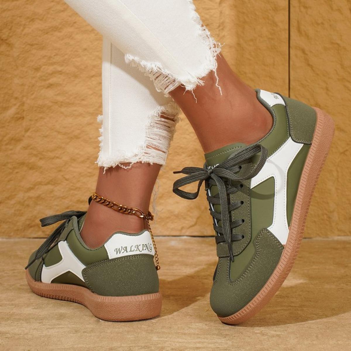 

Women s Lightweight and Fashiable Sports Shoes - Two Te Design, Casual Lace Up Shoes, Comfortable and Versatile, Suitable for All Seass 42