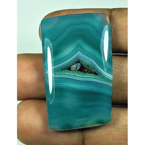 59 karátů. Barvený onyxový achátový osmiúhelníkový kabošon volný drahokam 24X40MM SK-4335