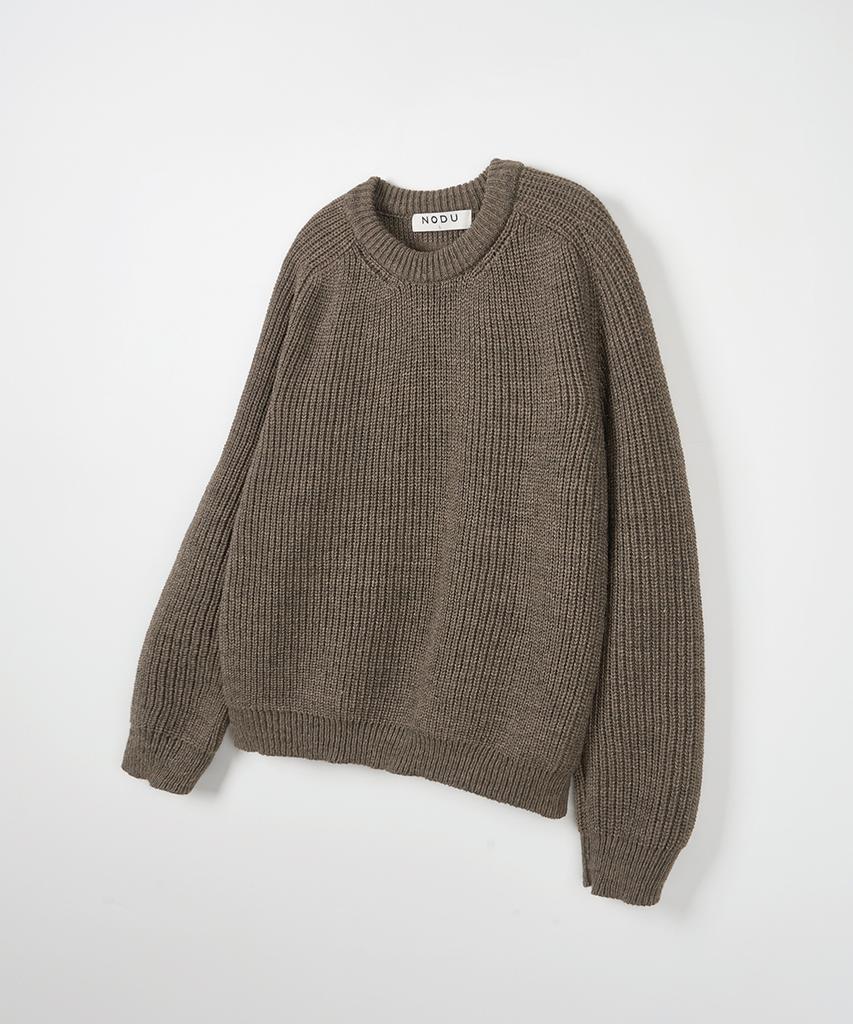 NODU Saddle Hazzi Essential Raglan Knit [Brown]