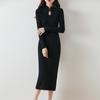Women Sweater Dress 100% Wool MODERN NEW SAGA Knit Long Pullover Winter Jumpers Wool Long Dress Female