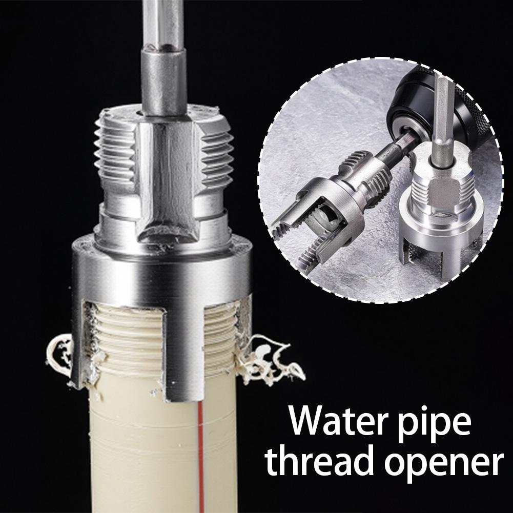 4/6-inch Water Pipe Thread Tool Integrated Internal External Pipe Threading Tool Dual-Function Pipe PVC Pipe Thread Cutting Tool