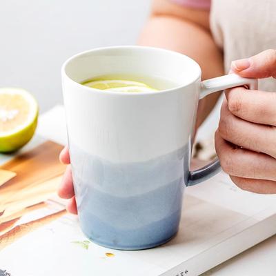 Fog Sea Creative Ceramic Cup Coffee Cup Simple Design Couple Drinking Cup Export