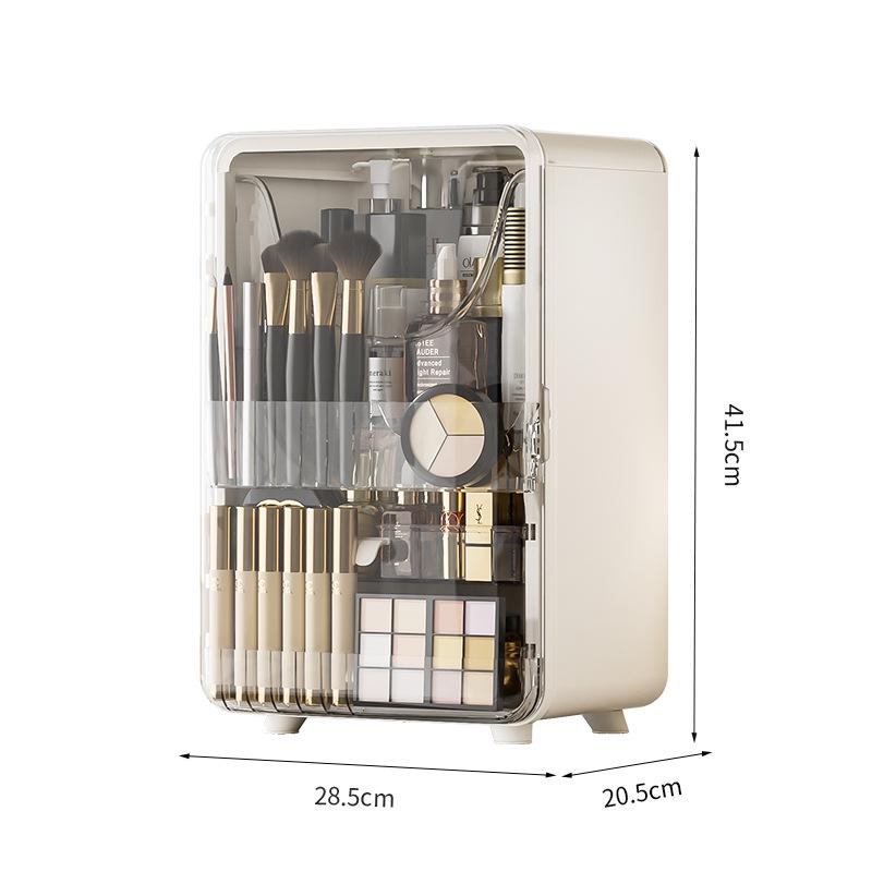 High-Capacity Dustproof Makeup Organizer for Skincare & Lipstick Storage
