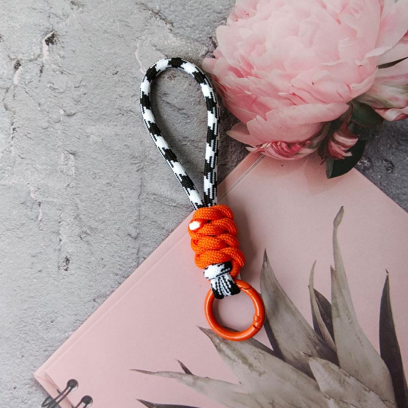 12cm Colorful Braided Rope Strap Lanyard Keychain For Phone Case Women Anti Lost Car Key Chains Bag Hanging Accessories Keyring
