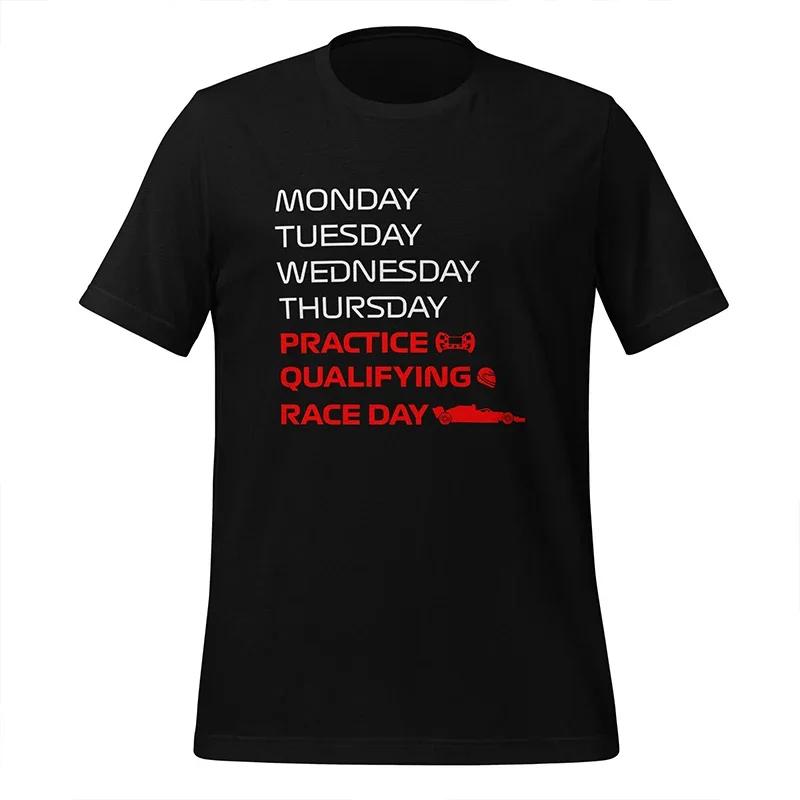 Race Week T-Shirt for Men Women Kids Clothing Practice, Qualifying, Race Day Design Tshirts Casual Men Clothing Racing Fan Gift