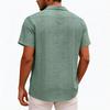 Men's Casual Fashionable Short-sleeved Shirt - Men's Mesh Fabric Lightweight And Breathable Retro Shirt