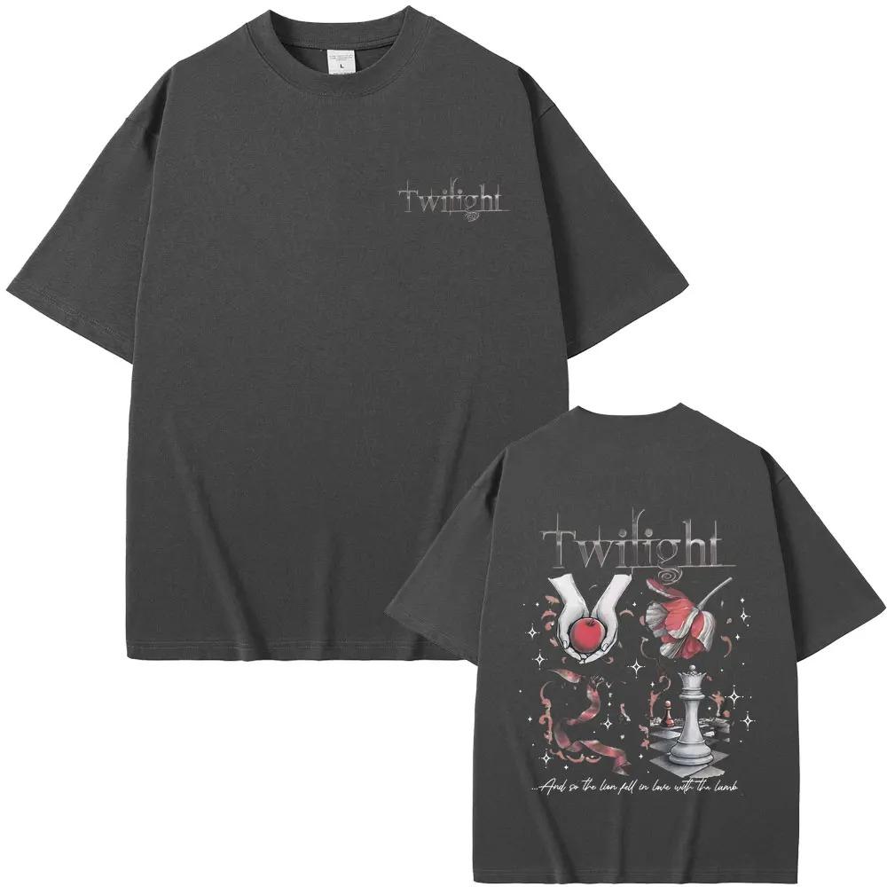 Twilight Saga Book Fan TShirt Robert Pattinson Edward Cullen Vampire Werewolf Mens Vintage Cotton Women And Men TShirt