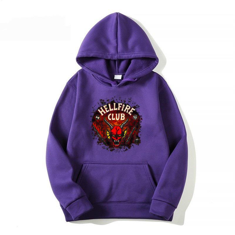 2025 Kids' Stranger Things Hellfire Club Fleece Hoodie for Autumn/Winter
