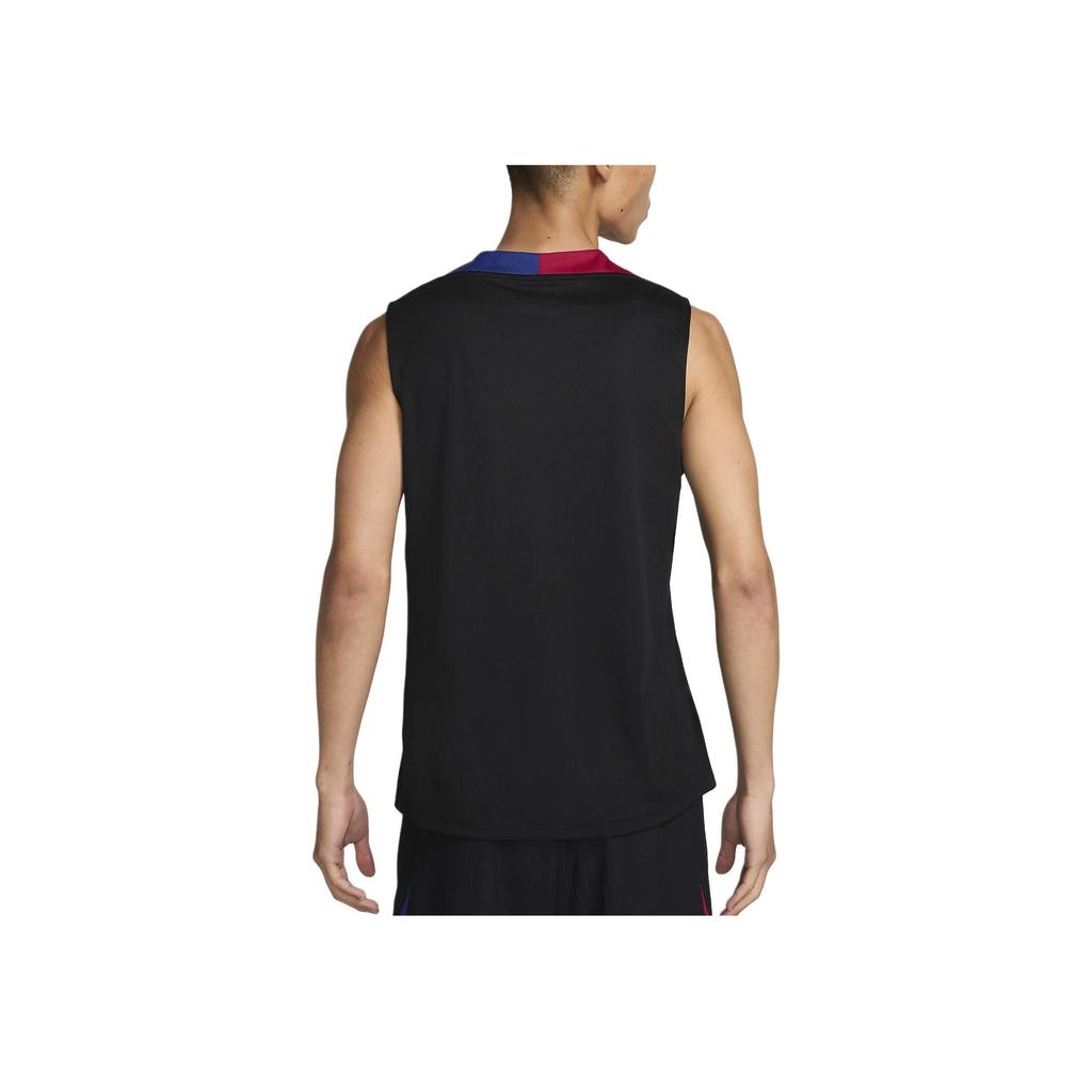 Nike FC Dri-FIT Soccer FW24 Barcelona Strike Sleeveless Comfortable Crew Neck Pullover Vest Men Tops Black HM9928-011