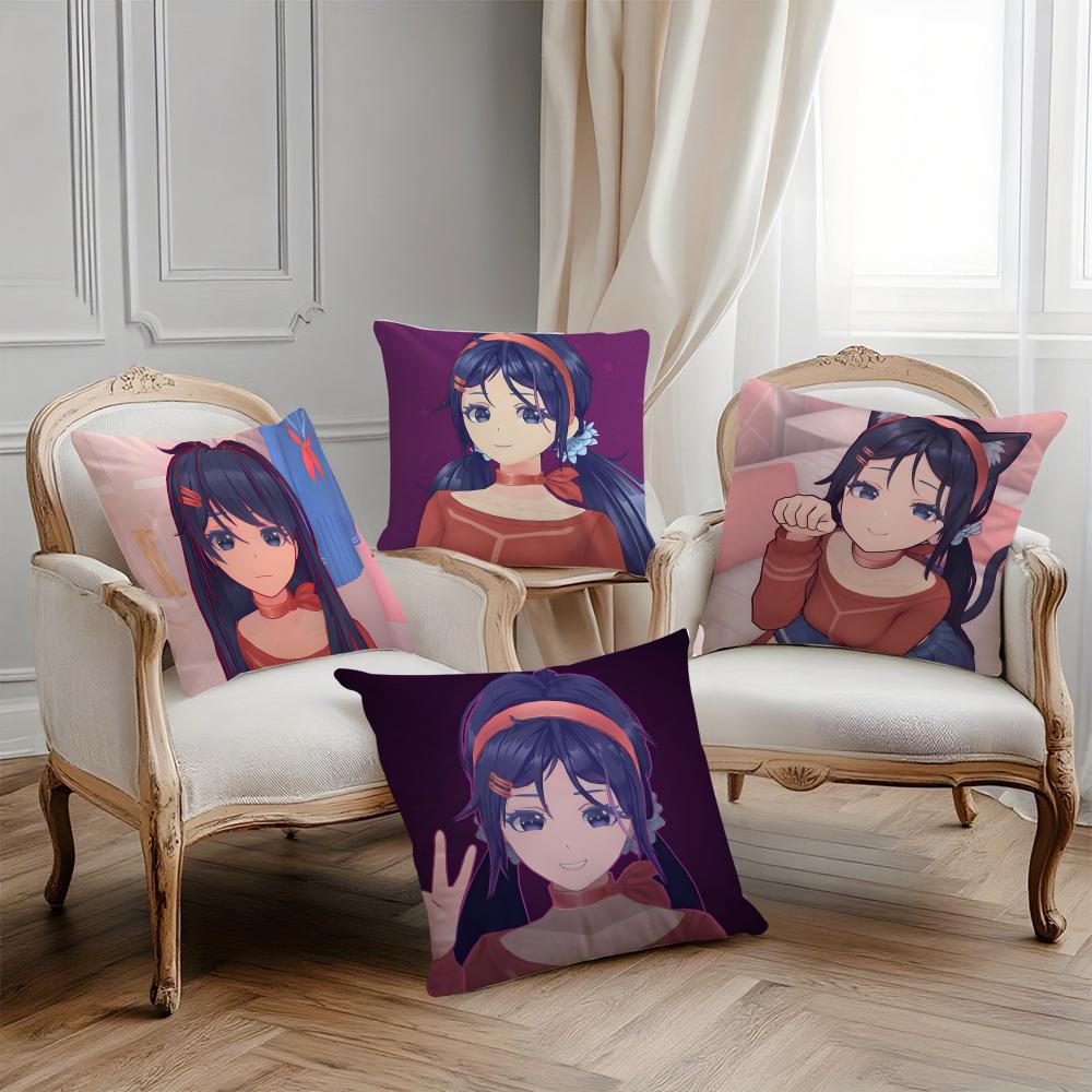 Abstract Game Girl M-Mita Miside Pillow Case Printing Pillowcase Living Room Sofa Cushion Cover Bedroom Room Decor