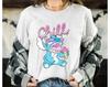 Disney Lilo and Stitch Neon Ice Cream Chill Drip T-Shirt , Magic Kingdom Holiday Unisex T-shirt Family Birthday Gift Adult Kid Toddler Tee