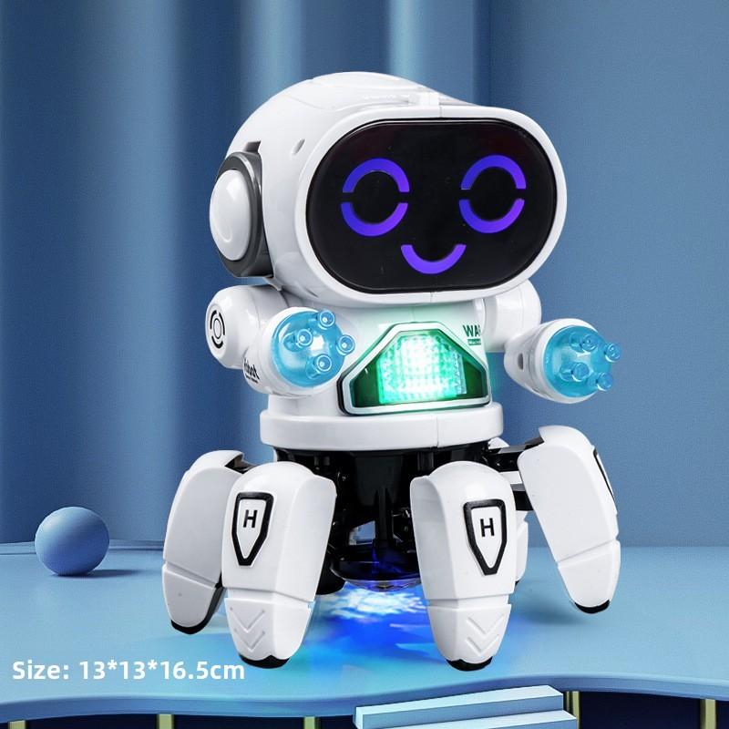 

Electric Cartoon Sixclaw Robot Toy With Light And Sound For Kids Play And Entertainment