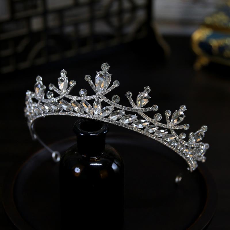 Korean Style New Simple and Elegant Bride Wedding Crown Wedding Dress Headdress Crown Tiara Hair Accessories