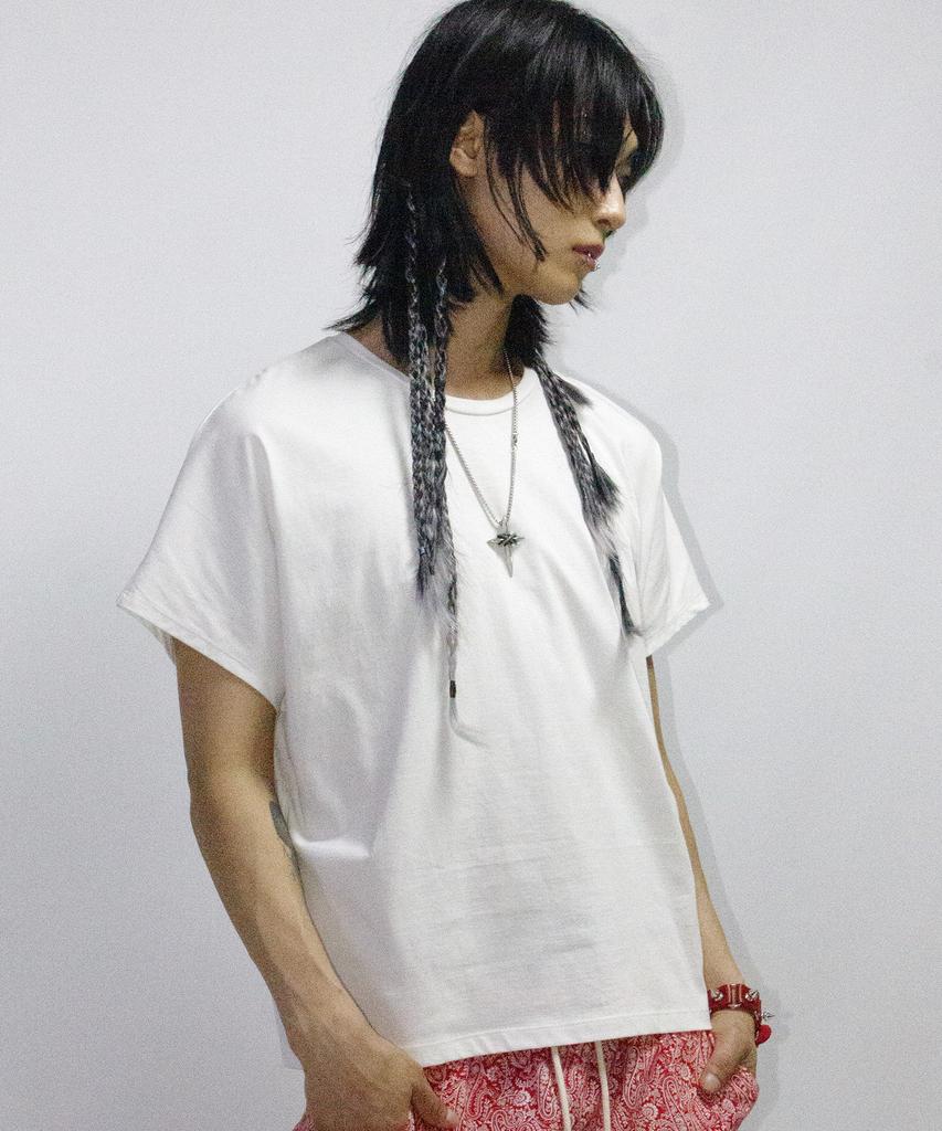 Deumakeu M Standard Fit Solid French T-Shirt White