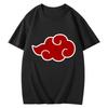 Anime Naruto Uchiha Clan Logo Print T-shirt Cotton Short Sleeve Unisex Streetwear Couple Tops