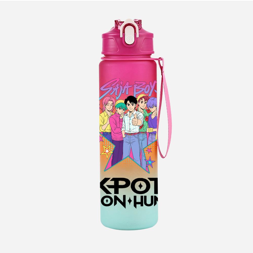 Anime Demon Hunters Printed Character Water Cup Demon Hunters Outdoor Portable Drinking Bottle for Boy Girl Gift