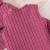 Rochie vestă hanorac tricotată cu nervuri pentru fete, toamna 2025