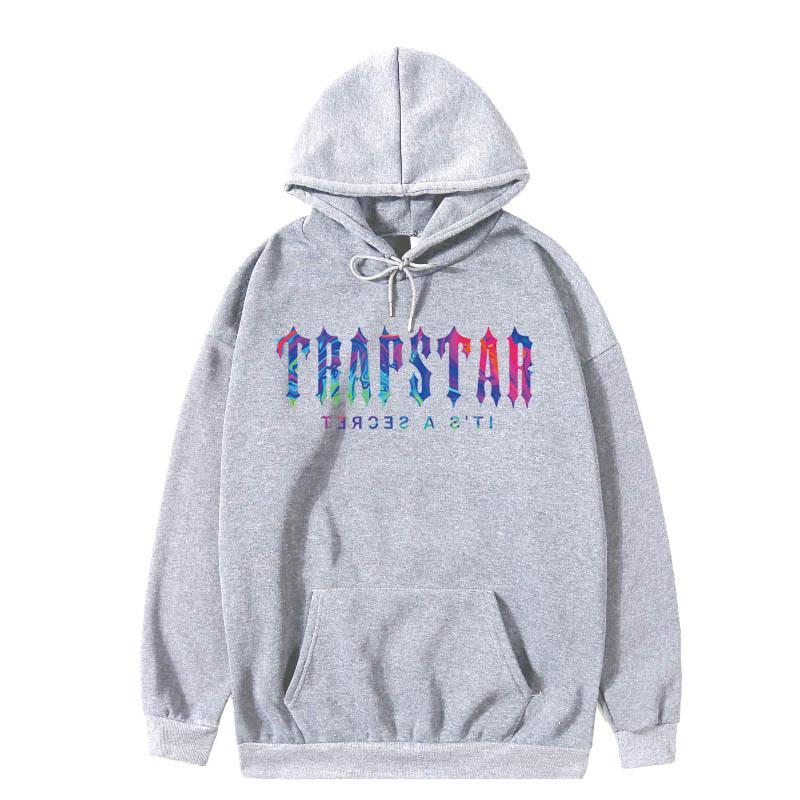 Cross-border Trapstar Alphabet Casual Street Youth Cotton Red and Black Printed Fleece Sweatshirt Sweatpants