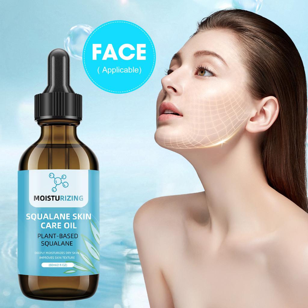 Squalane Facial Oil 60ml – Deep Hydrating & Nourishing Skincare Serum with Dropper