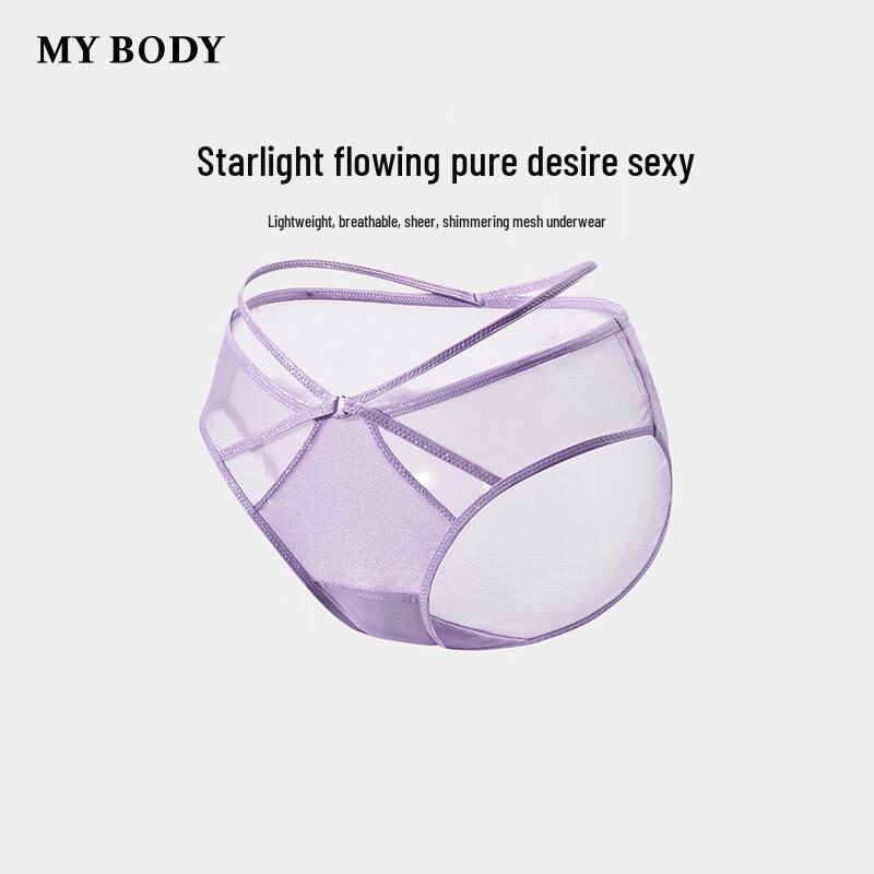 mybody Женские прозрачные кружевные сетчатые трусики L