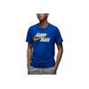 Jordan Logo Print Round Neck Short Sleeve Sport Tee American Retro Regular Shoulder Men Tops Game-Royal-Blue DM3220-480