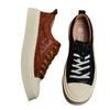 Bo Wei Spring Summer Leather Board Shoes Men'S Lace-Up Trendy Shoes Round Head Casual Leather Shoes British Fashion Trend Men'S Shoes