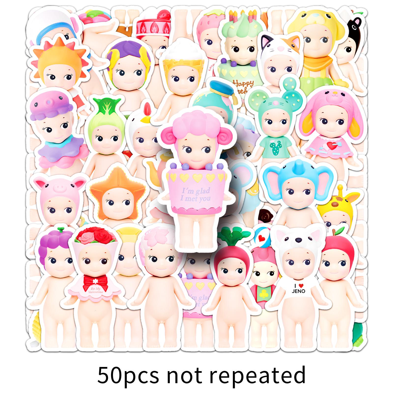 

50 Trendy Cute Graffiti Stickers for Decor: Cartoon Designs for Phone Cases, Water Cups, and Suitcases