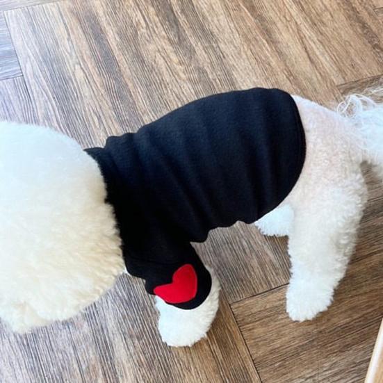 Yousheng Pet Pullover Fashionable Love Pattern Dog Shirt Comfortable Warm Cat Two-Legged Clothing Pet Supplies
