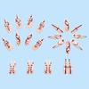 Gothic Cat Eye White Gradient Lace Long Pointed Press-On Nails