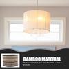 Angoily Bamboo Lamp Shade Vintage Drum Lampshade Shade Decorative Lamp Cover for Chandeliers Floor Light Pendant Table Lamp