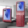 PU Leather Phone Case for Samsung Galaxy Z Flip 8 7 6 5 4 3 Flip8 Flip7 FE Flip6 Flip5 Folding One-piece Card Holder Cover XL002