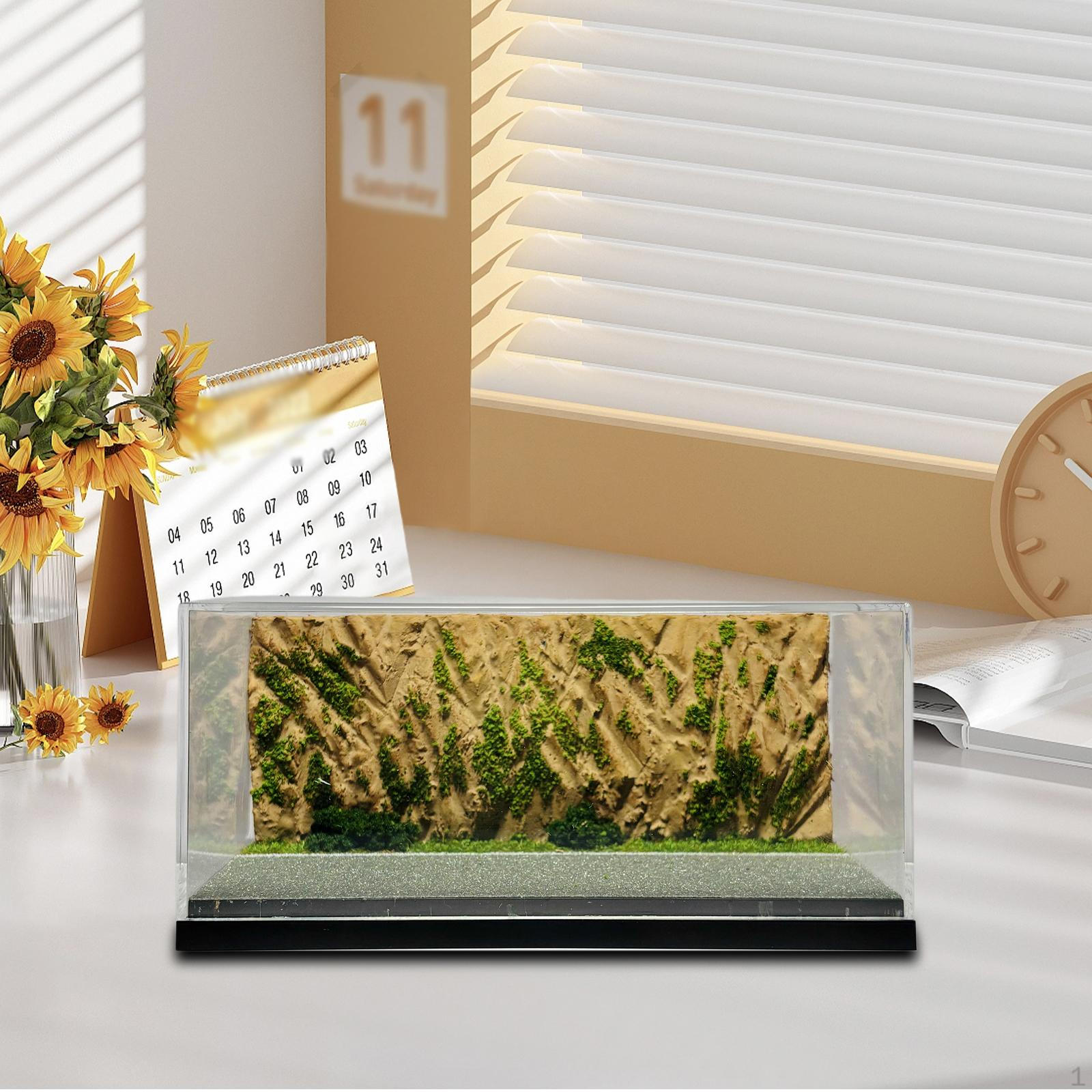 

1/64 Diecast Wheels Display Case Miniature Mountain Scene Realistic Diorama Box for Alloy